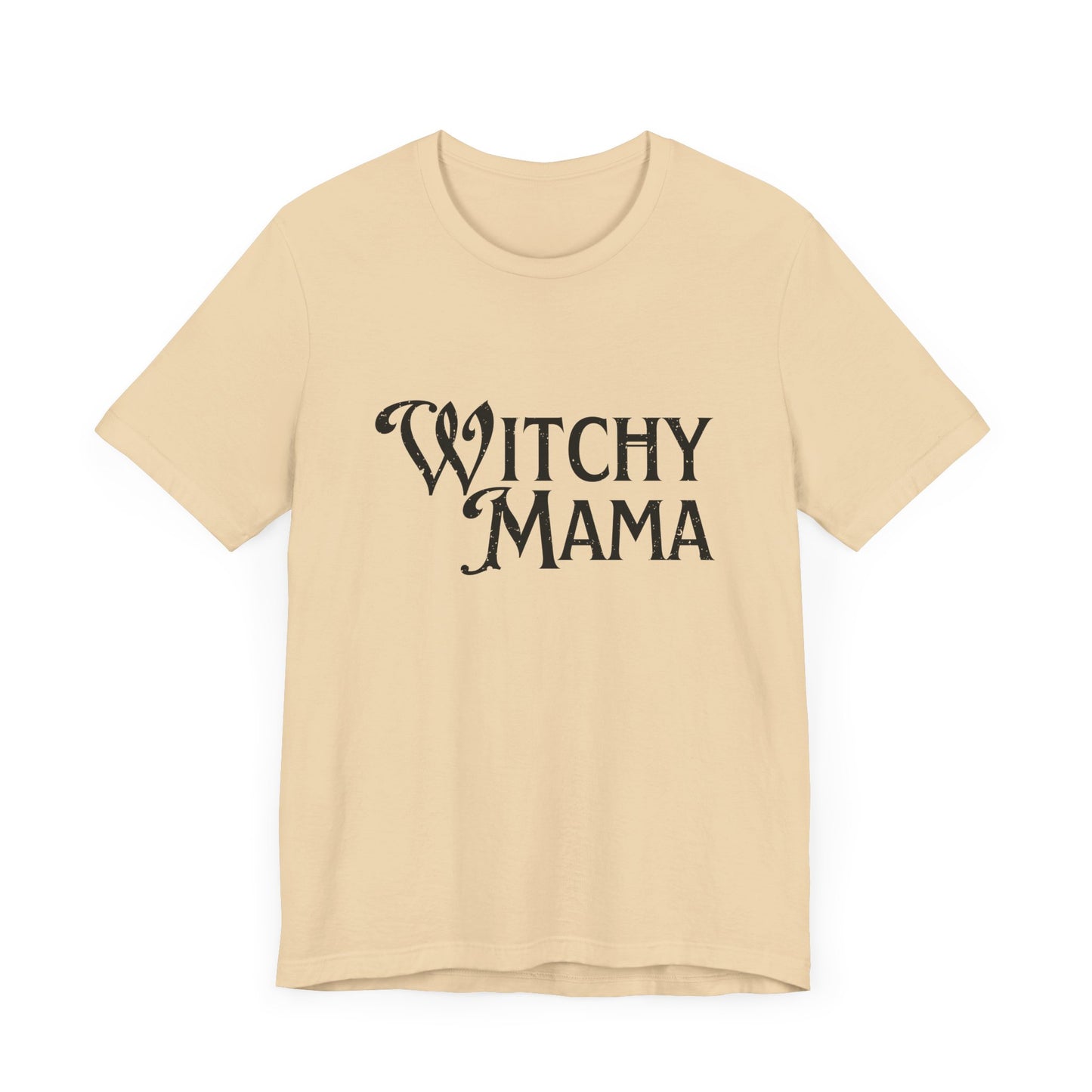 "Witchy Mama" Distressed Cotton T-Shirt