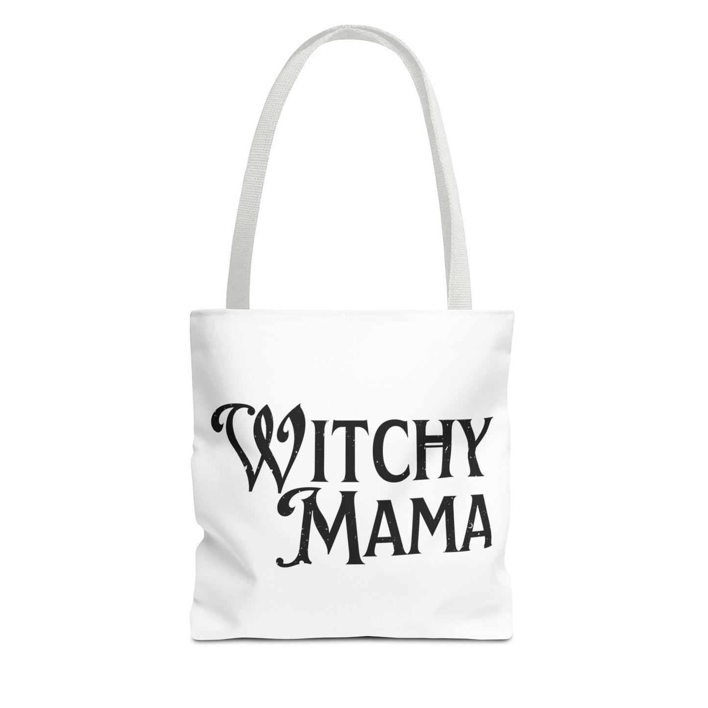 "Witchy Mama" Distressed Graphic Tote Bag | Magical Minimalist Accessory