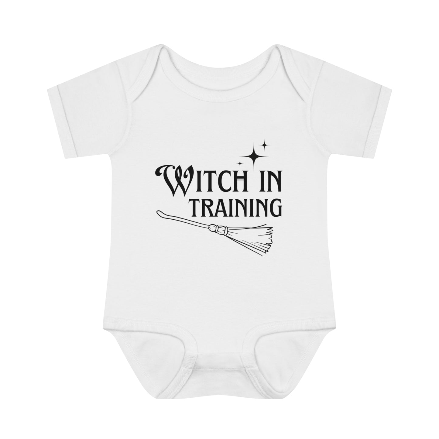 "Witch in Training" Adorable Infant Graphic Onesie