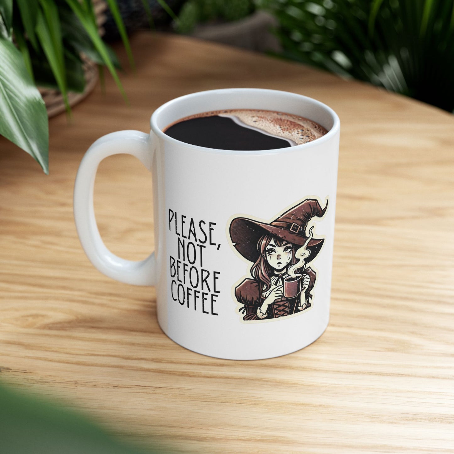 "Please, Not Before Coffee" Ceramic Mug 11floz